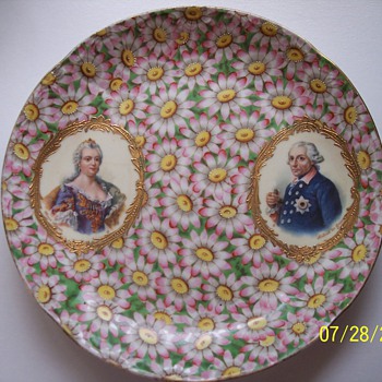 My Mystery Plate with Pink Daisies - Art Pottery