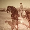 Cabinet card of USMA  Cadet William S. McNair on horseback