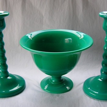 Flint Glass Console Set - Art Glass