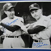 Autographed B&W Photo of Joe DiMaggio & Mickey Mantle