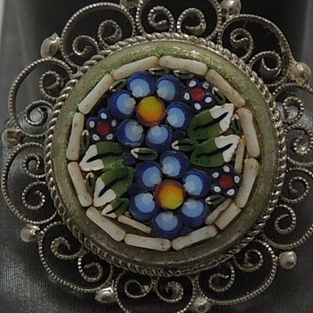 Early 20th c. - Micro Mosaic Clip Earrings - Fine Jewelry