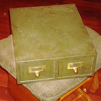 Vintage Metal Card Catalog