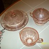3 pinkish bowls 