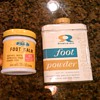 Dr Scholls foot balm an d Rawleigh foot powder