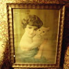 antique picture / calender framed and used for picture 