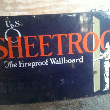 USG porcelain sign