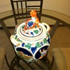 SEIT GERMANY COOKIE JAR SIGNED 1863 WITH A TIANGLE 