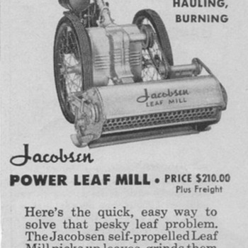 1950 Jacobsen Leaf Mill Advertisement