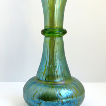 Loetz Creta Papillon Vase with Ring - Art Glass