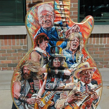 Les Paul Guitar Displays in our Town ,There are to many to post  - Music
