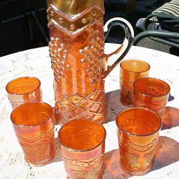 Lattice & Grape Water set - marigold - Glassware