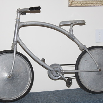 Very cool vintage child's "space age" aluminum bicycle.