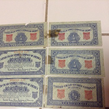 united cigar stores company of america coupon - Tobacciana