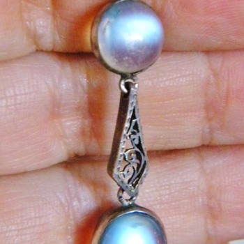 Antique Victorian Ceylon Moonstone Sterling Filigree Lavaliere Necklace - Fine Jewelry