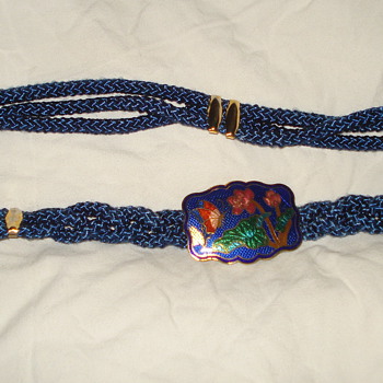 BRAIDED BELT WITH ENAMEL BUCKEL - Accessories