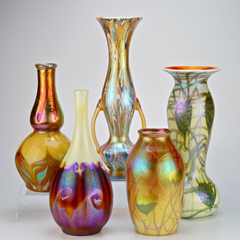 A Small Collection of Tiffany, Quezal and Imperial Art Glass - Art Glass
