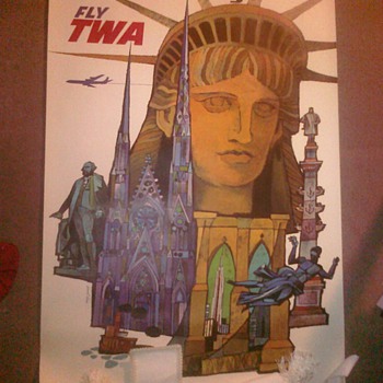 New York TWA Poster
