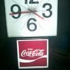 coca cola lighted clock sign