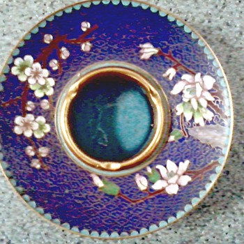 Beautiful Chinese " Jingfa" Cloisonne Ashtray / Circa 1950's 60's - Asian