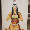 1930s Land of Lakes Butter Indian Maiden Large Tin Advertising Sign