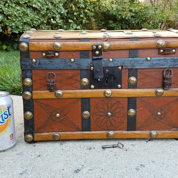 Leather Covered 1870's Toy Trunk - Furniture