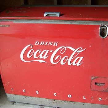 1950's Coke Cooler restored.... before& after