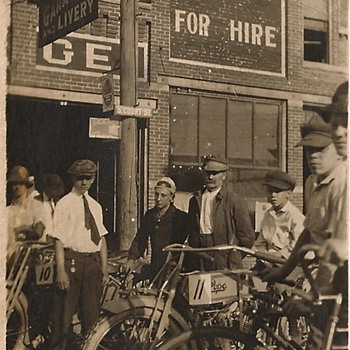 Vintage Pope Motor Cycle - Photographs