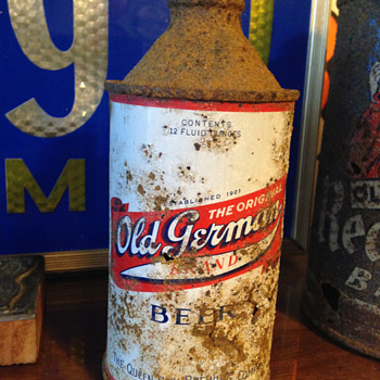 Old German Beer Cone Top Can - Breweriana