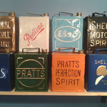 some of my vintage petrol cans