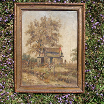 VICTOR JOSEPH KUNZ ,Title of art .Ozark Homestead