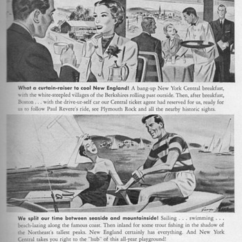 1952 - New York Central Railroad Advertisements