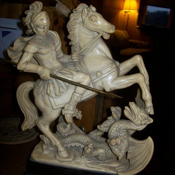 G. Ruggeri knight killing dragon statue - Asian
