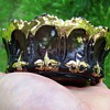 Jefferson Fleur De Lis Sauce in Wine Color with Gold Enamel