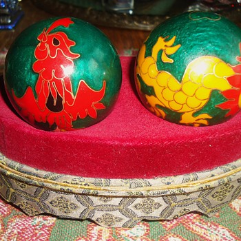 Cloisonne health balls from thrift store $5.00 - Asian