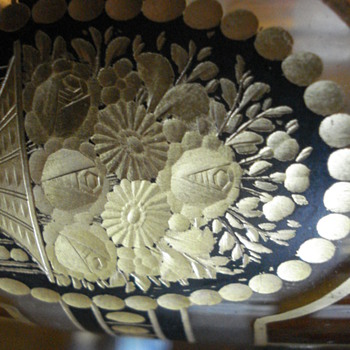 Mor details of Steinschonau vase - Art Glass