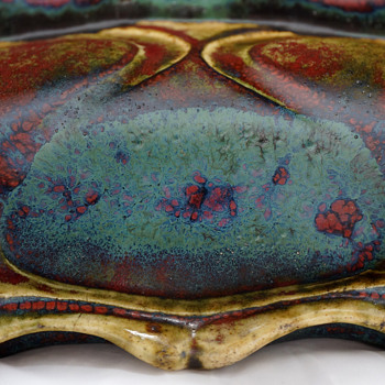 Late 1890s Dalpayrat (Colonna) Sang de Boeuf Stoneware Double Inkwell - Art Nouveau
