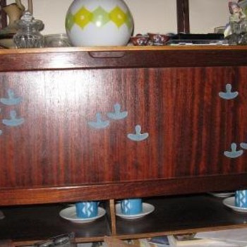 Teak credenza and shelves