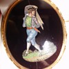 Micro Mosaic brooch mounted in 18 K;  "My private dancer" 