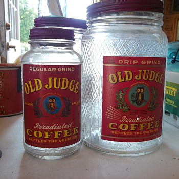 VINTAGE 1 LB AND 3LB COFFEE JARS