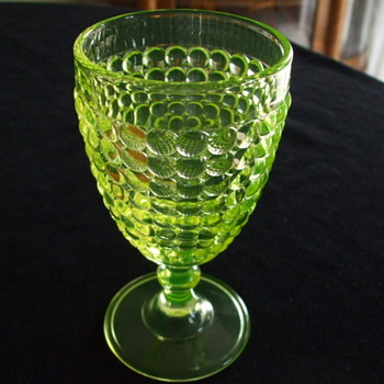 Richards and Hartley or Adams & Co. or later U.S. Glass VASELINE GOBLET - Glassware