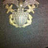 RARE WWI era US Navy "look left" eagle cap device