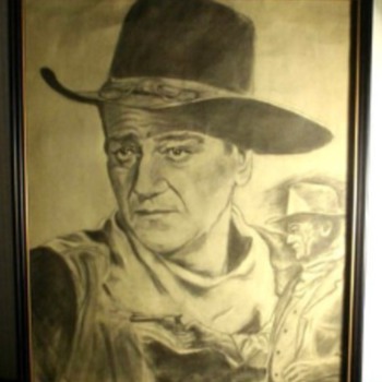 Rare John Wayne Pencil Sketch