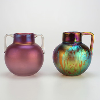 The same but different, two Marie Kirschner designs for Loetz - Art Glass
