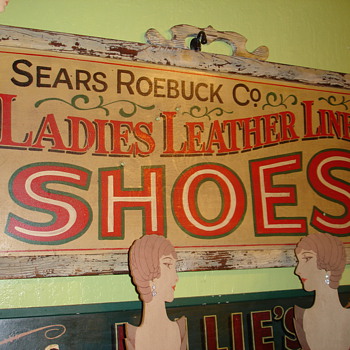 Vintage Sears Roebuck and Company Shoes Sign - Signs