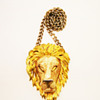 Vintage Razza Large Leo Lion Head Necklace