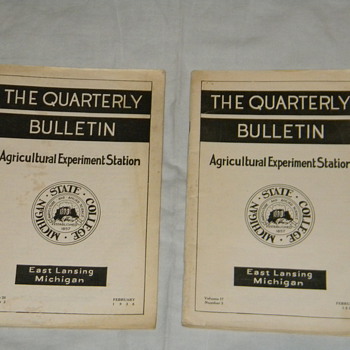 1935/1938 Michigan State College "The Quarterly Bulletin"
