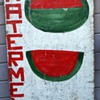 Modern Folk Art? Wooden Fruit Stand Sign