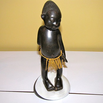 Rare Anzengruber terracotta art deco style African boy - Art Pottery