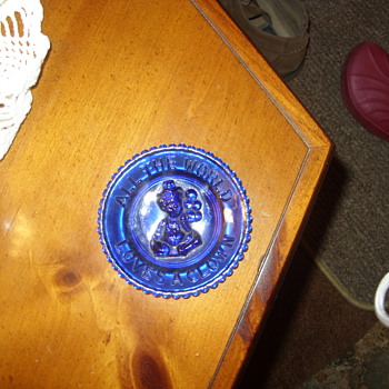 cobalt blue all the world loves a clown plate