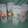 Set  Of Eight Tumblers, M.C.M. Art Glass?